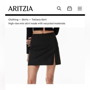 NEW Aritzia Tatiana Black Mini Skirt